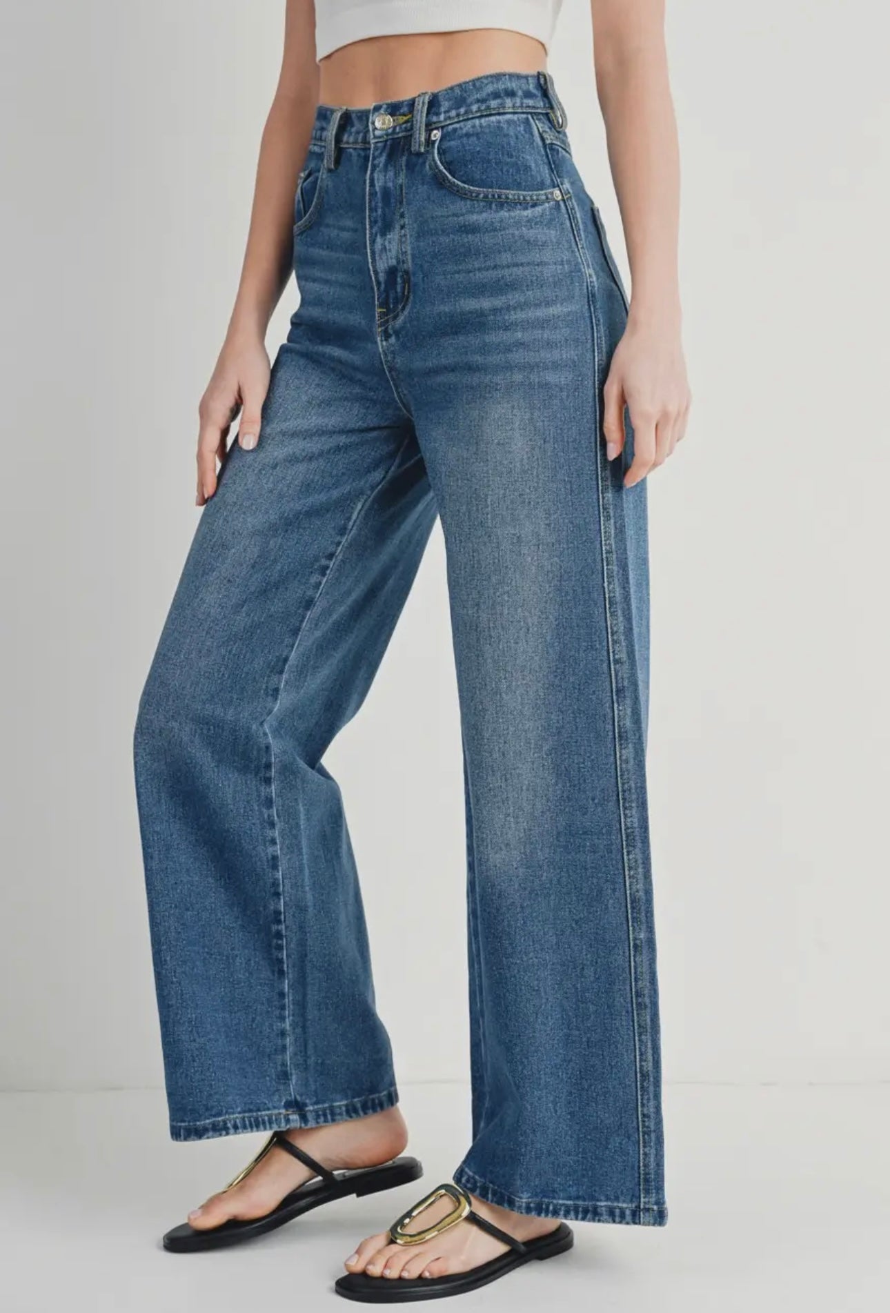 High Rise Wide Leg Jeans