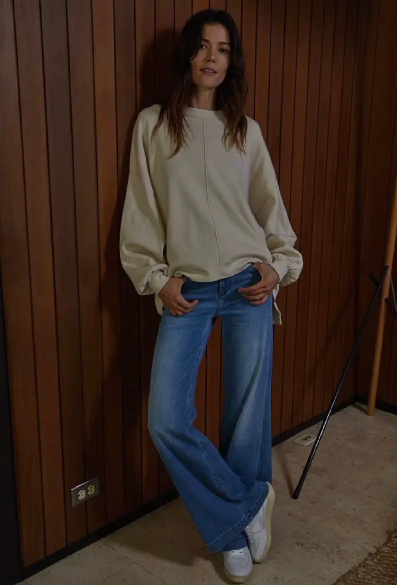 Cream Pullover Knit Sweater