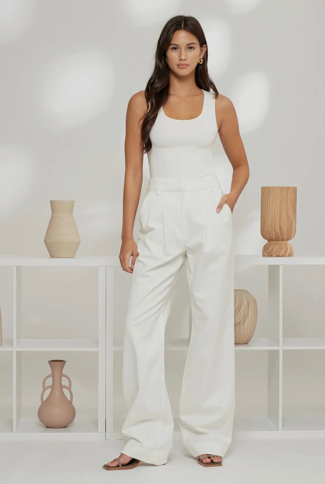 Scoop Neck Fitted Tank Top