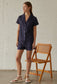 The Navy Linen Set