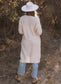 Cream Knit Mid Length Cardigan
