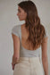 Short Sleeve Open Back Bodysuit