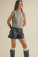 Sweater Vest Top With Pocket Detail