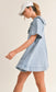 Peter Pan Collar Denim Mini Dress